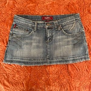 Blue Denim Mini Skirt